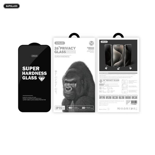 Стекло защитное SupGlass XC-12 (SG-12) 26° Privacy Glass для iPhone 15 Pro (6.1") антишпион
