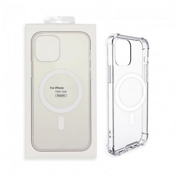 Чехол пластиковый Magnetic для iPhone 12 Pro Max (6.7") Прозрачный