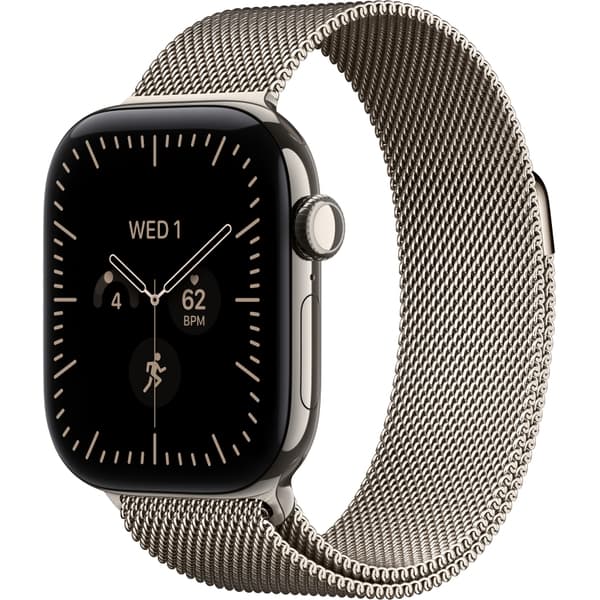 Apple Watch Series 12 42mm GPS + Cellular Natural Titanium Case with Natural Milanese Loop