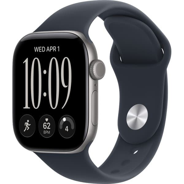 Apple Watch Series 12 42mm GPS Space Gray Aluminum Case with Navy Blue Sport Band SM/ML