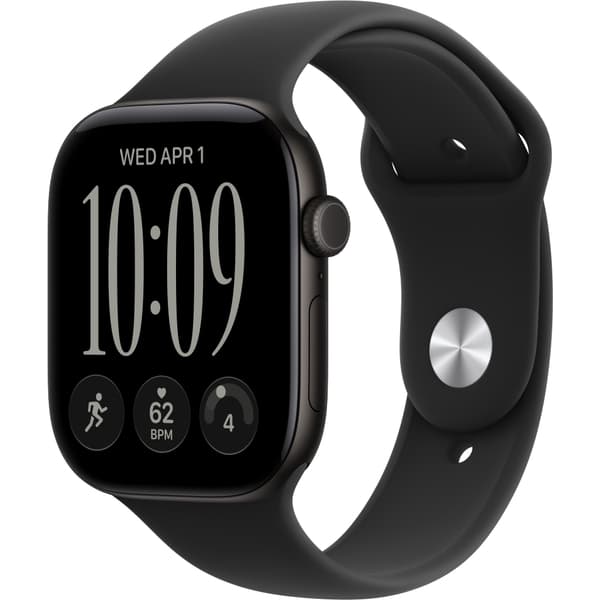 Apple Watch Series 12 46mm GPS Black Aluminum Case with Black Sport Band SM/ML