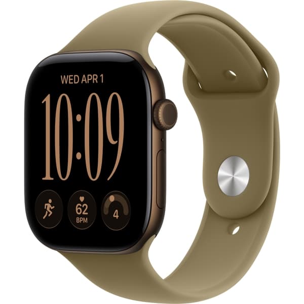 Apple Watch Series 12 46mm GPS Dark Bronze Aluminum Case with Olive Sport Band SM/ML