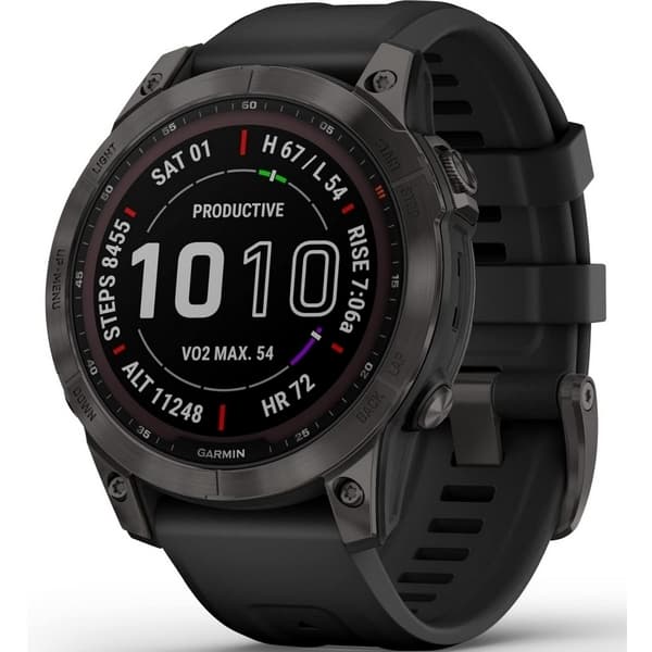 Garmin Fenix 7 Sapphire Solar Black DLC wt Black Band (Official RFB) (010-02540-34)