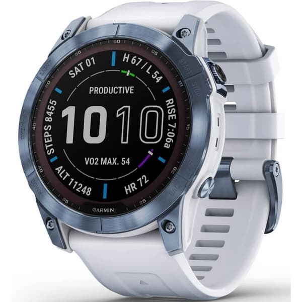 Garmin Fenix 7X Sapphire Solar Mineral Blue wt Whitestone Band (010-02541-14)